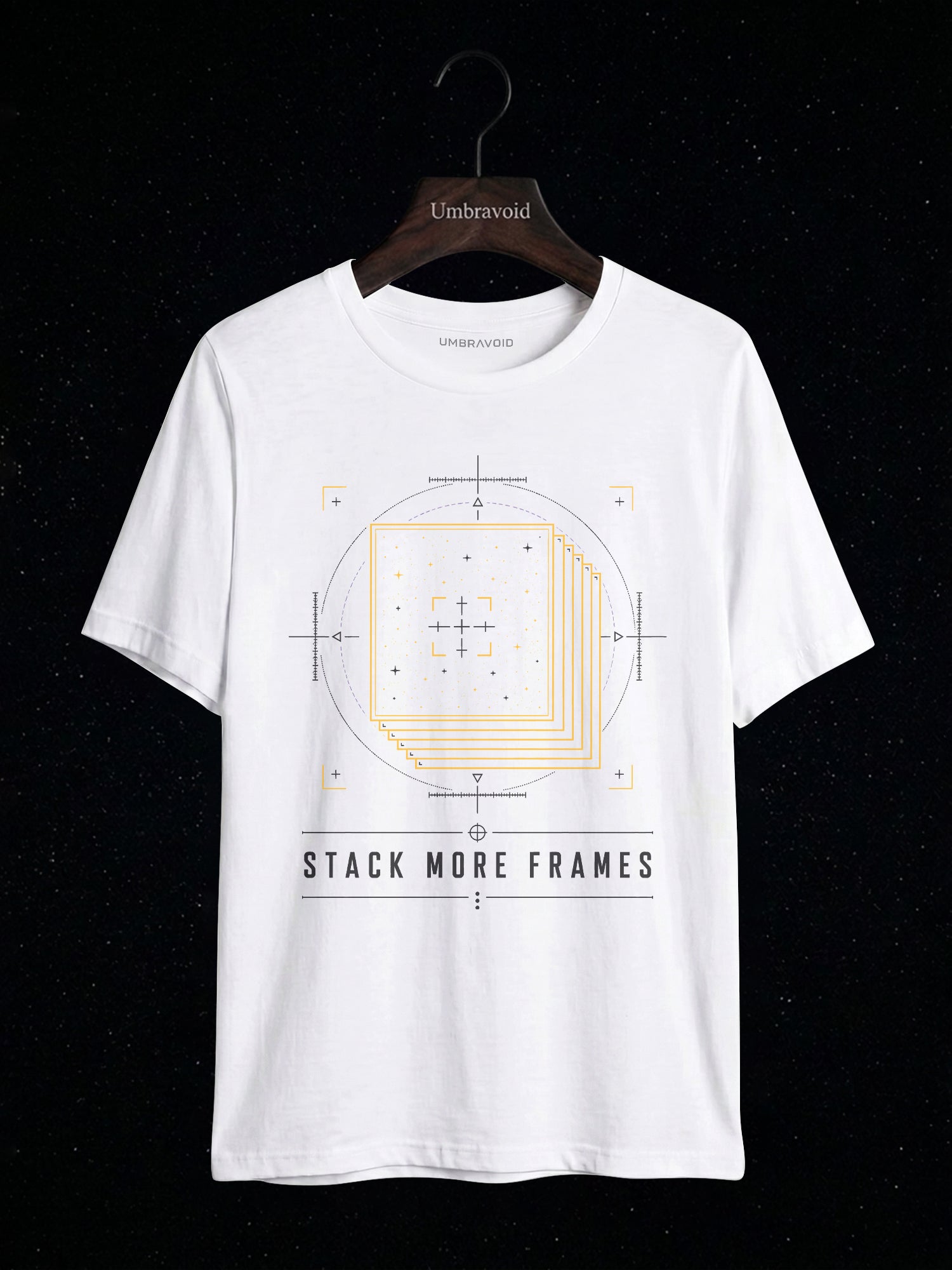 Stack More Frames Subframe Edition astronomy t-shirt | Umbra Void