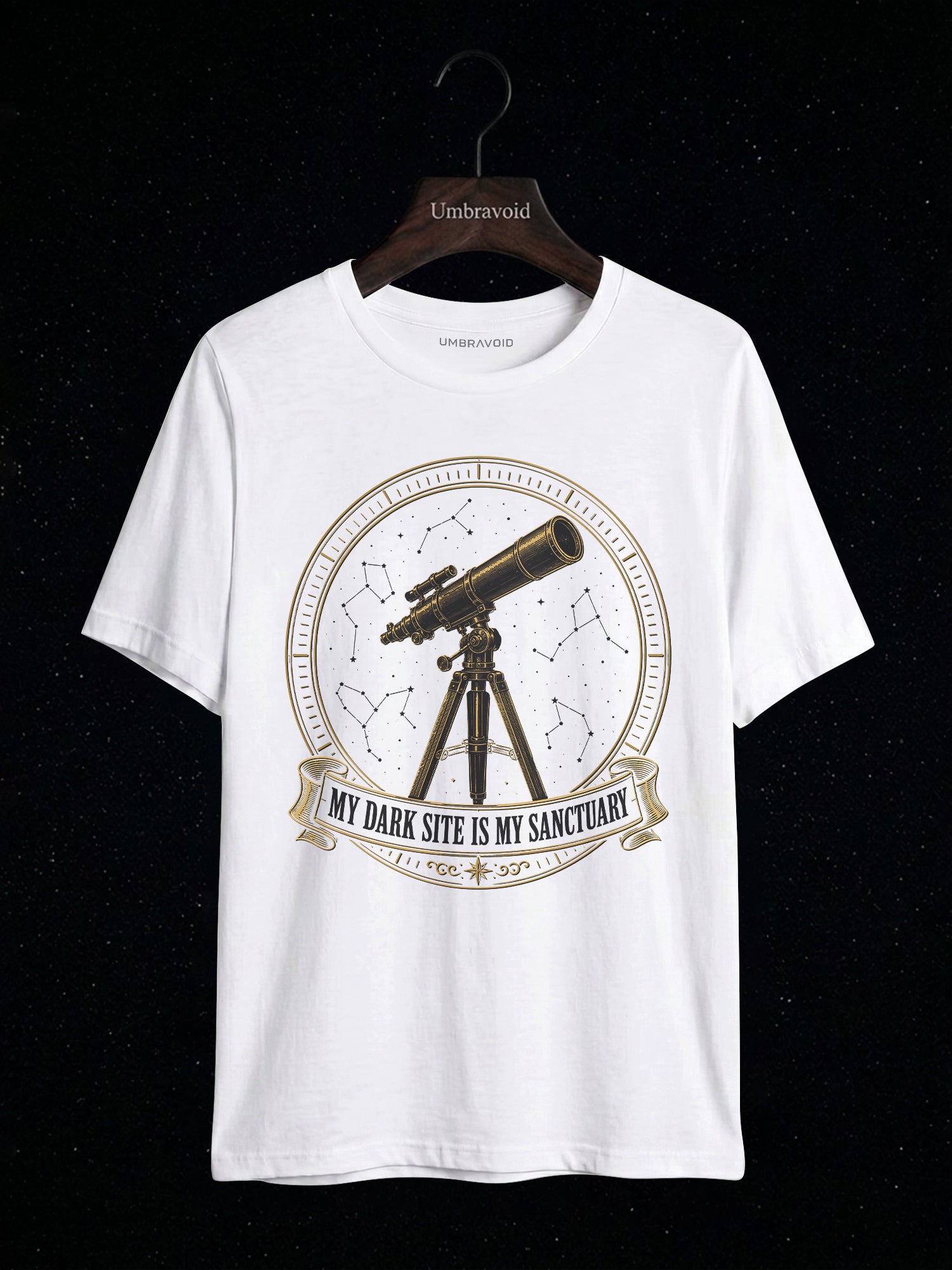 My Dark Site Is My Sanctuary astronomy t-shirt | Umbra Void