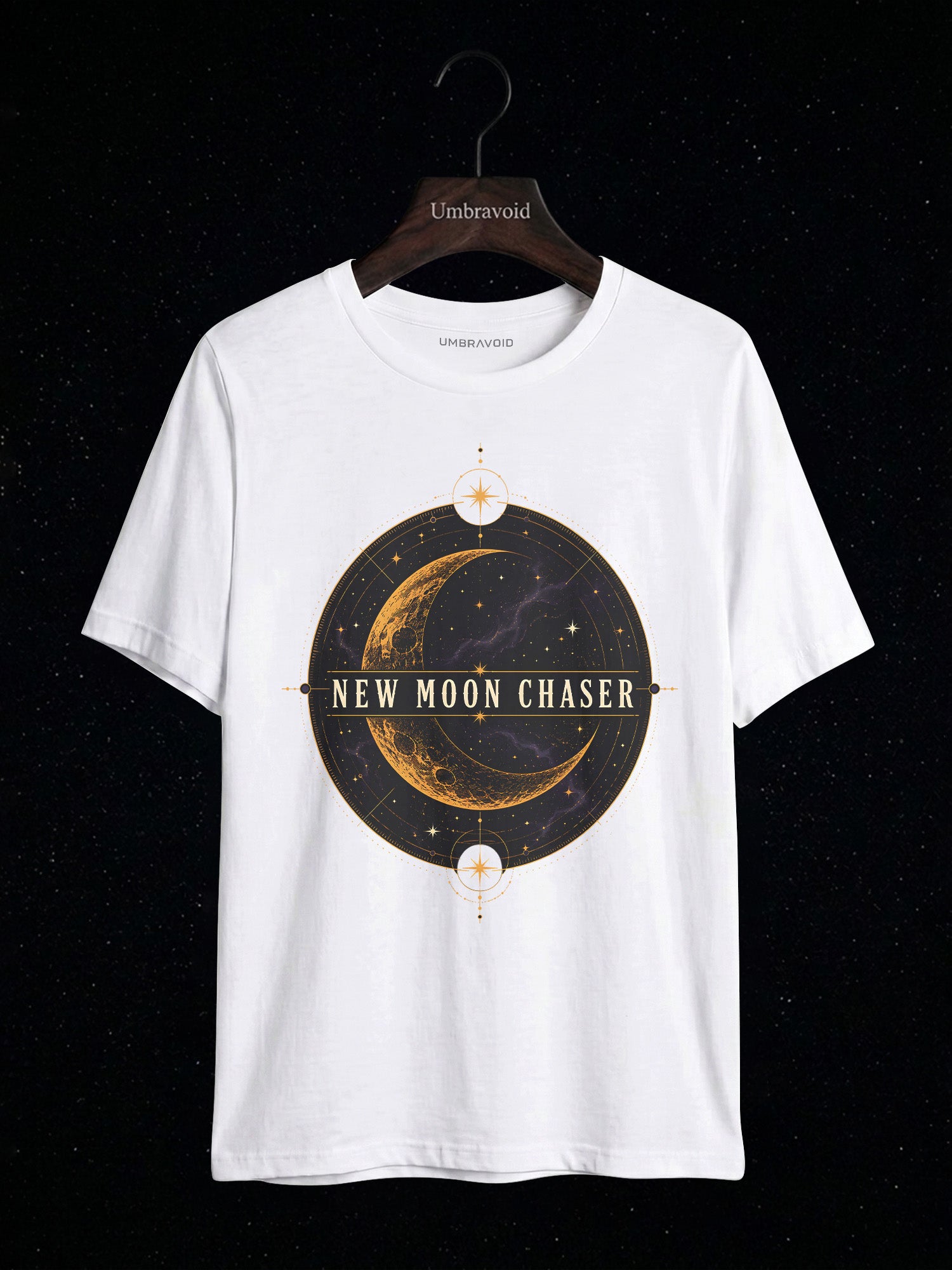 New Moon Chaser astronomy t-shirt | Umbra Void