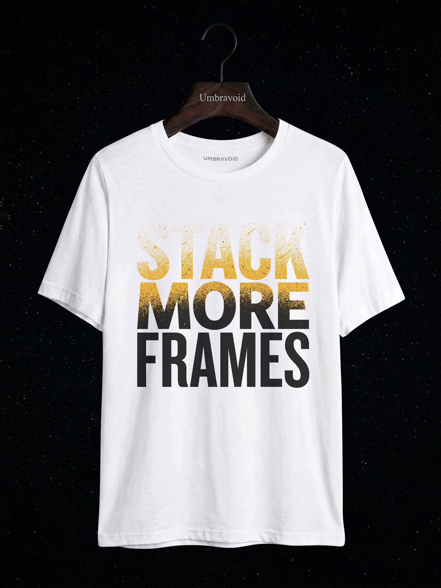 Stack More Frames astronomy t-shirt | Umbra Void