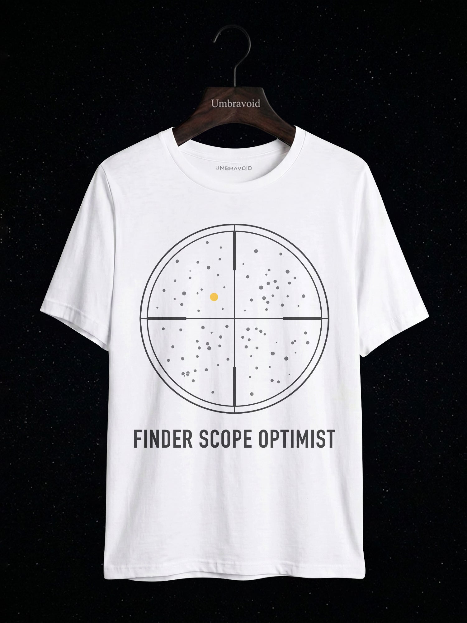 Finder Scope Optimist astronomy t-shirt | Umbra Void