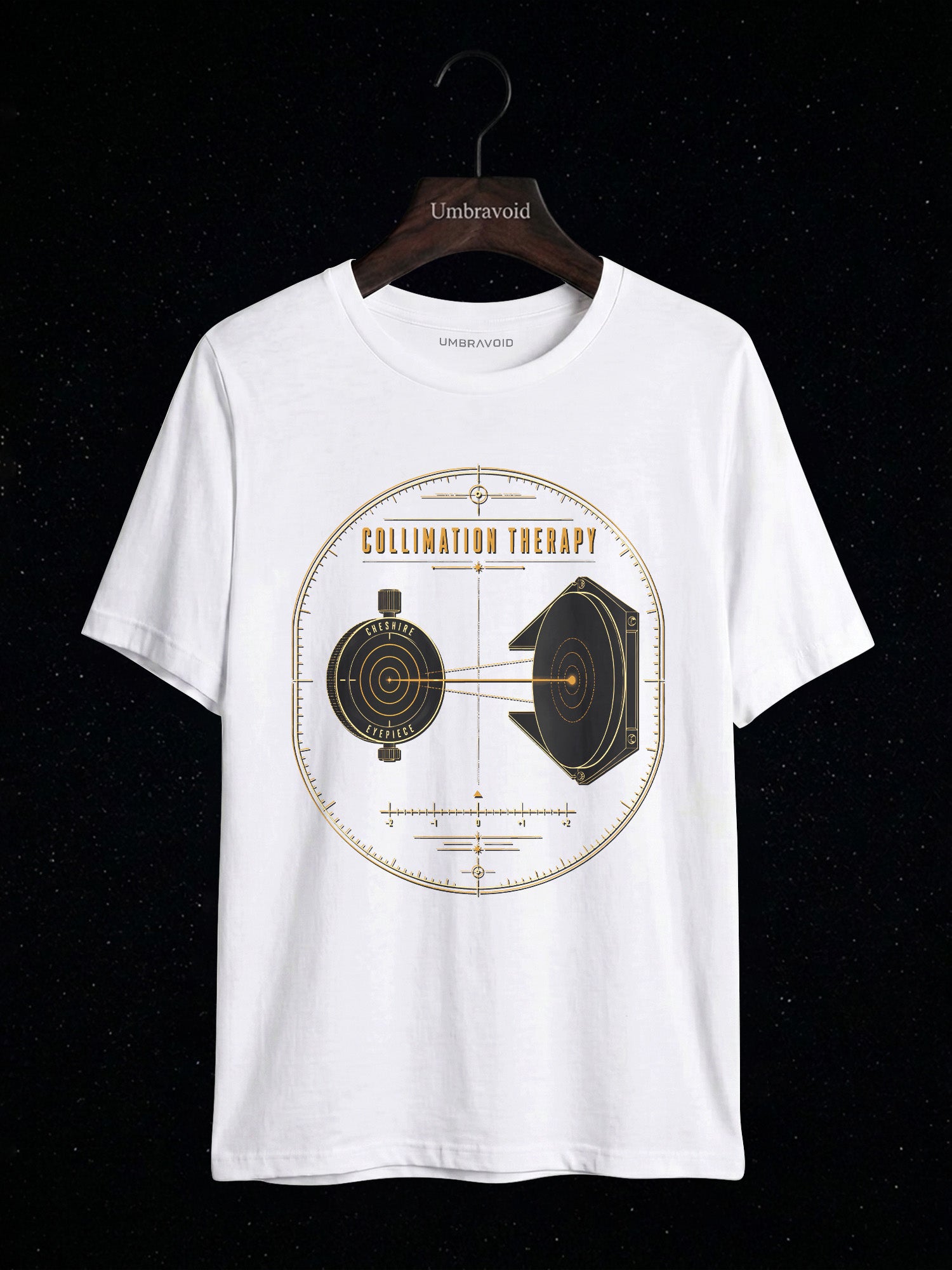 Collimation Therapy Mirror Alignment astronomy t-shirt | Umbra Void